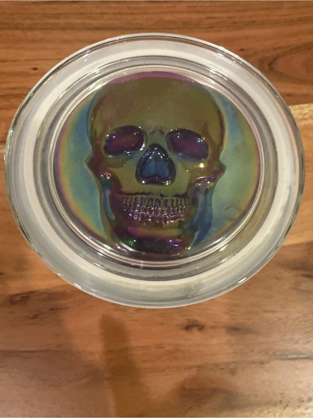Bath & Body Works: 14.5 Oz 3-Wick Candle: Halloween Spooky Cider Lane Skull Lid - Picture 4 of 5